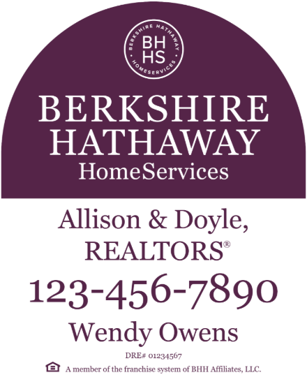 Picture of Berkshire Hathaway 30"x24" Yard - Dome White Sign 1 - Copy