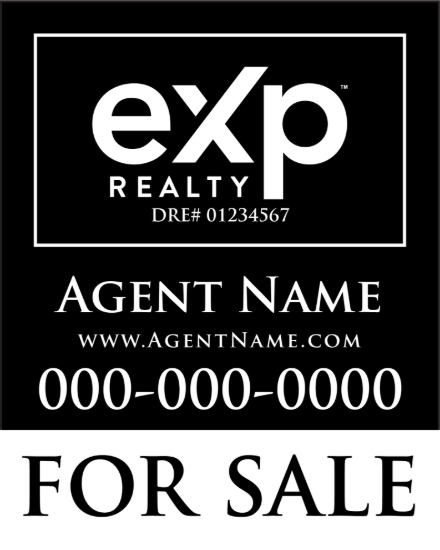 Picture of eXp Realty 30"x24" Yard Sign - Black - Copy