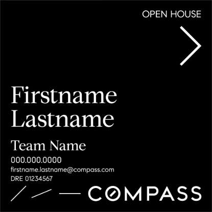 Picture of Compass 20"x20" O.H. White Super Frame - Black Sign C - Copy