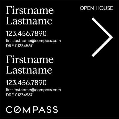 Picture of Compass 20"x20" O.H. Black Super Frame - Black Sign D - Copy