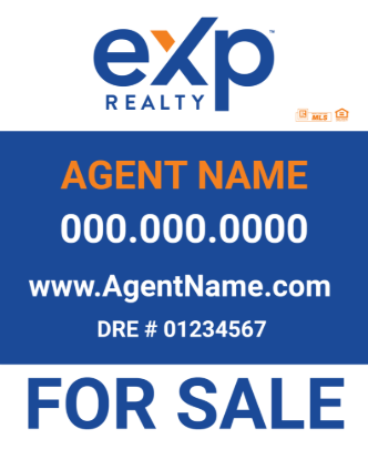 Picture of eXp Realty 30"x24" Yard Sign - Blue - Copy