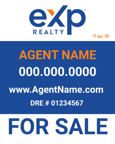 Picture of eXp Realty 30"x24" Yard Sign - Blue - Copy