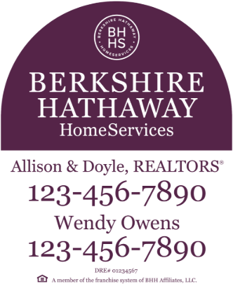 Picture of Berkshire Hathaway 30"x24" Yard - Dome White Sign 2 - Copy