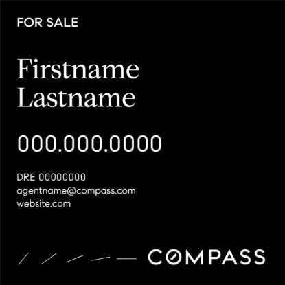 Picture of Compass 24"x24" Yard - Black Sign SF - Copy