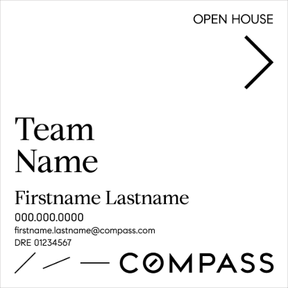 Picture of Compass 20"x20" O.H. White Super Frame - White Sign B - Copy