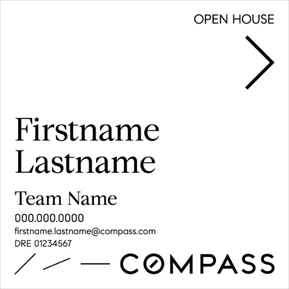 Picture of Compass 20"x20" O.H. White Super Frame - White Sign C - Copy