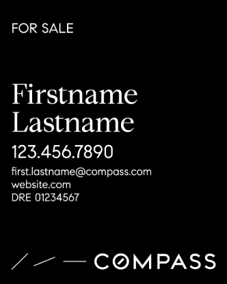 Picture of Compass 30"x24" Yard - Black Sign A - Copy