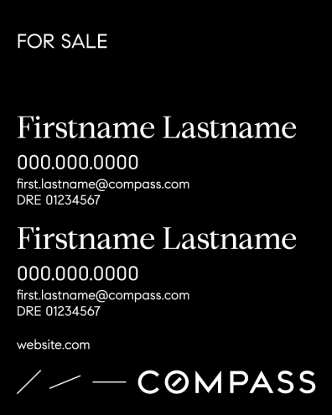 Picture of Compass 30"x24" Yard - Black Sign D - Copy