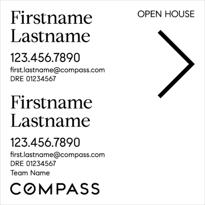 Picture of Compass 20"x20" O.H. White Super Frame - White Sign F - Copy