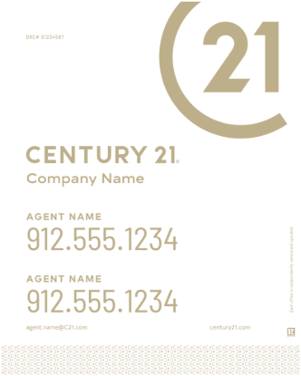 Picture of Century 21 30"x24" Yard - White Sign D - Copy