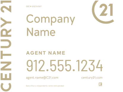 Picture of Century 21 18"x24" Yard - White Sign A - Copy
