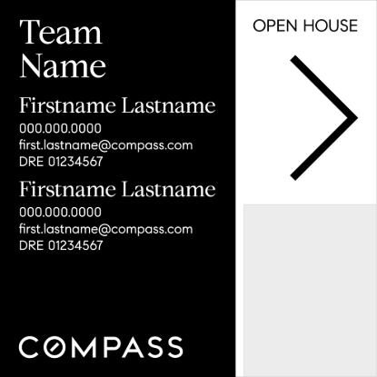 Picture of Compass 24"x24" O.H. Black Ultra Frame - Black & White Sign E - Copy