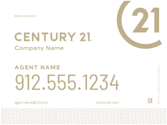 Picture of Century 21 18"x24" Yard - White Sign B - Copy