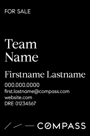Picture of Compass 36"x24" Yard -  Black Sign B - Copy