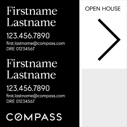 Picture of Compass 20"x20" O.H. Black Super Frame - Black & White Sign D - Copy