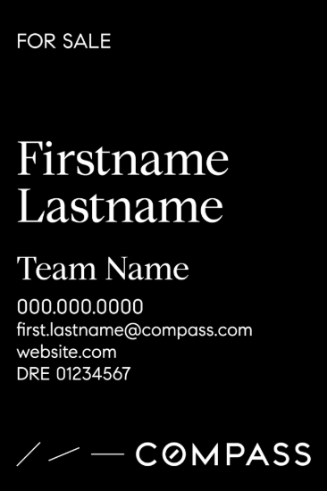 Picture of Compass 36"x24" Yard -  Black Sign C - Copy