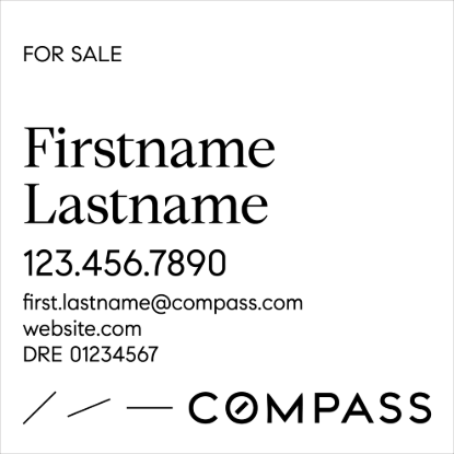 Picture of Compass 24"x24" Yard - White Sign A - Copy