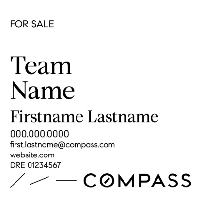 Picture of Compass 24"x24" Yard - White Sign B - Copy