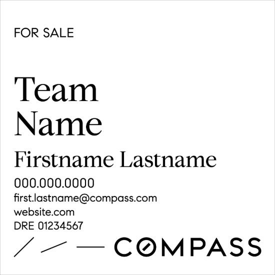 Picture of Compass 24"x24" Yard - White Sign B - Copy