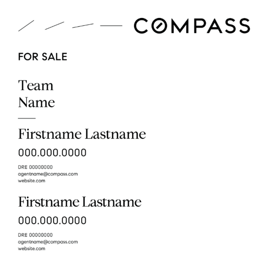 Picture of Compass 24"x24" Yard - White Sign C - Copy