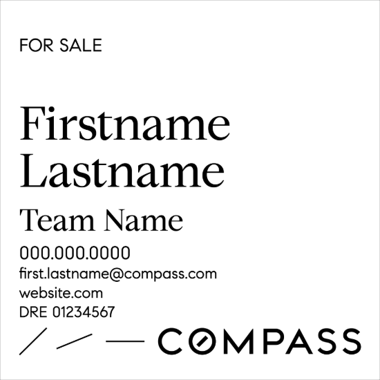 Picture of Compass 24"x24" Yard - White Sign C - Copy