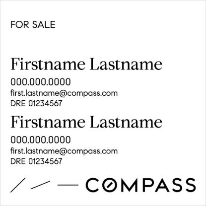 Picture of Compass 24"x24" Yard - White Sign D - Copy