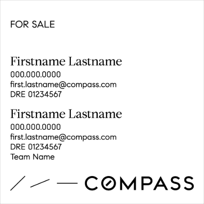 Picture of Compass 24"x24" Yard - White Sign F - Copy