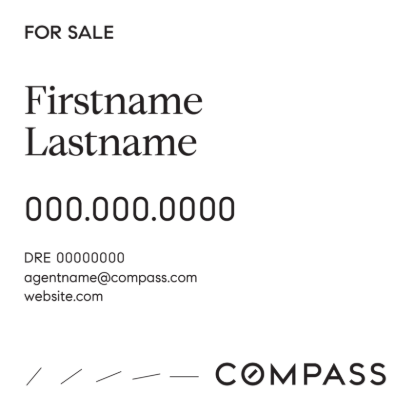 Picture of Compass 24"x24" Yard - White Sign SF - Copy