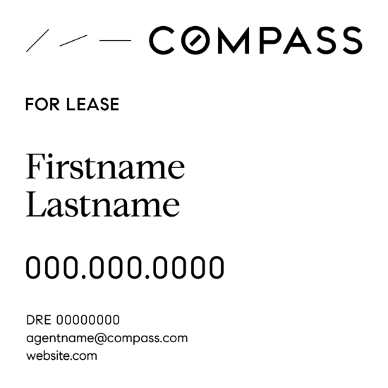 Picture of Compass 24"x24" Yard - White For Lease Sign - Copy