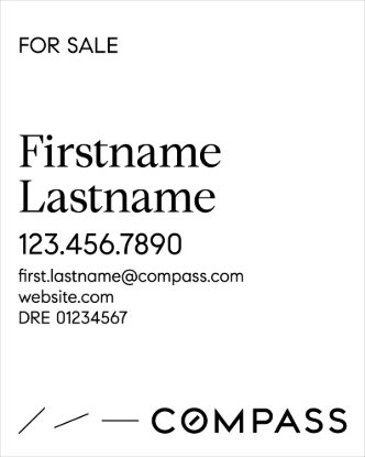 Picture of Compass 30"x24" Yard - White Sign A - Copy