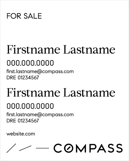 Picture of Compass 30"x24" Yard - White Sign D - Copy