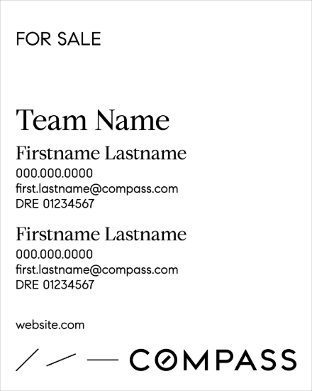 Picture of Compass 30"x24" Yard - White Sign E - Copy