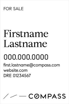 Picture of Compass 36"x24" Yard - White Sign A - Copy