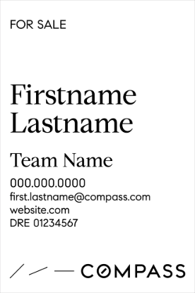 Picture of Compass 36"x24" Yard -  White Sign C - Copy