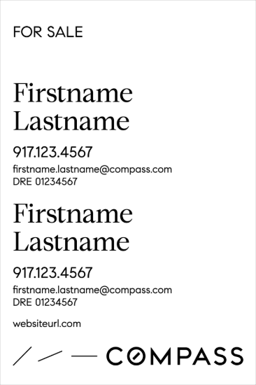 Picture of Compass 36"x24" Yard -  White Sign D - Copy